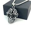 Punk Retro 304 Stainless Steel Skull Pendant Necklaces for Women Men LM6157-1