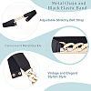 6Pcs 6 Style Polyester Elastic Belt with Iron Quick Link Chains AJEW-CP0005-13-4