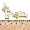 Brass Micro Pave Clear Cubic Zirconia Pendants KK-G498-01F-02-3