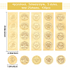 30 Sheets 6 Style Plant & Animal Theme Self Adhesive Gold Foil Embossed Stickers DIY-CP0006-31-2