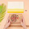 Rectangle with Pattern Wooden Greeting Cards DIY-CP0006-75P-3