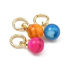 Dyed Natural Freshwater Shell Pendants PALLOY-JF05339-01-2