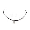 4Pcs 4 Style Moon & Bowknot & Heart & Tortoise Clear Cubic Zirconia Pendant Necklaces Set NJEW-JN04271-5
