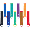 9Pcs 9 Colors Alloy Polyester Keychains KEYC-FH0001-80A-1