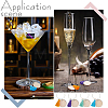 24Pcs 8 Colors Flat Round Wood & Tassel Dangle Wine Glass Charms AJEW-BC0003-13-7