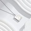 304 Stainless Steel Rectangle with Dog Magnetic Photo Locket Pendant Necklaces for Women WG6BB95-02-1