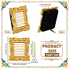 Vintage Resin with Cloth Ring Display Gold Photo Frame Stands RDIS-WH0016-19A-3