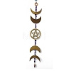 Nordic Style Wooden with Natural Amethyst Wind Chime PW-WG0F737-01-1