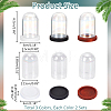  6 Sets 3 Colors Iridescent Glass Dome Cover DJEW-NB0001-37-2