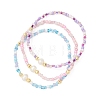 3Pcs 3 Color Natural Pearl & Seed Beaded Stretch Bracelets Set BJEW-JB09437-1