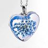 Glass Pendant Necklaces NJEW-JN01662-3