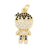 Brass Micro Pave Cubic Zirconia Pendants LS-KK-D258-36G-04-1