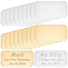 20Pcs 2 Colors Self-adhesive 201 Stainless Steel Type Business Cards AJEW-UN0002-30B-1