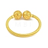 Hollow Round Brass Open Cuff Bangles BJEW-Z074-04G-3