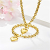 Heart Titanium Steel Pendant Necklaces & Charm Bracelets Sets FS-WG8EF15-02-1