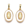 Brass & Shell Pendants KK-N254-208G-1