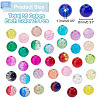   875Pcs 35 Colors Spray Painted Transparent Crackle Glass Beads CCG-PH0001-09-2