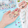   100Pcs Crackle Glass Beads Pendant Decorations HJEW-PH0001-54-3