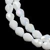 Opaque Solid Color Electroplate Glass Beads Strands EGLA-N013-P4mm-B02-3