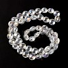 Transparent Electroplate Glass Bead Strands EGLA-P049-01A-AB01-3