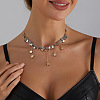Alloy Star Coin Tassel Choker Necklaces for Women WGB030C-01-2
