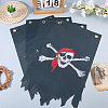 4Pcs Polyester Halloween Pirate Skull Flag Banner Double Sided Indoor Outdoor Decoration AJEW-WR0003-45-4