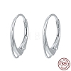 925 Sterling Silver Leverback Hoop Earring Findings STER-M104-02S-6