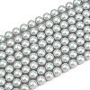 Frosted Glass Pearl Beads Strands GLAA-A044-08A-14-1