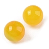 Natural Yellow Agate No Hole Sphere Beads G-K353-04A-28-2