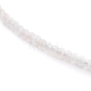 Rondelle Natural Rose Quartz Beaded Necklaces NJEW-JN03404-02-2