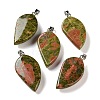 Natural Unakite Pendants GG-CBACB71-05P-08-1
