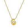 304 Stainless Steel Alphabet Pendant Necklaces for Men and Women GP1122-7-1