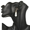 Brass Dangle Stud Earrings EJEW-JE07395-2