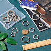 32Pcs 4 Styles Zinc Alloy Spring Gate Rings FIND-SC0005-23-3