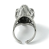 Skull Alloy Open Cuff Rings RJEW-K275-31AS-3