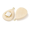 304 Stainless Steel Resin Pendants STAS-F352-07E-08-2