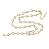 Brass Pave Clear Cubic Zirconia Y Necklaces NJEW-G183-06G-02-4