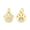 Rack Plating Brass Micro Pave Clear Cubic Zirconia Charms X-KK-C011-58G-1