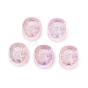 UV Plating Transparent Acrylic European Beads OACR-M027-02G-01-1