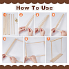 2Pcs Wood Necklace Organizer Display Stands NDIS-WH0016-15B-02-4