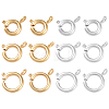 12Pcs 6 Style Eco-friendly Brass Spring Ring Clasps KK-BC0009-41-1