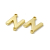 Rack Plating Brass Letter Connector Charms KK-C007-38G-N-3