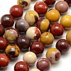 Round Natural Mookaite Beads Strands G-P062-65-1