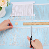 1 Yard Glass Beaded Tassel Ribbon DIY-FG0010-38C-3