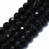 Natural Black Tourmaline Beads Strands G-G927-46-1