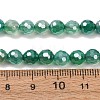 Electroplated Natural Agate Beads Strands G-B191-A07-6mm-09-5