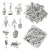 100pcs 10 Style Tibetan Style Alloy Pendants TIBEP-CJ0001-27-8