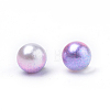 Rainbow Acrylic Imitation Pearl Beads OACR-R065-3mm-A13-2