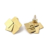 304 Stainless Steel Square Stud Earrings for Women EJEW-Q781-21G-2