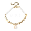 Shell & Seed Beads Bead Bracelets BJEW-JB14136-01-3